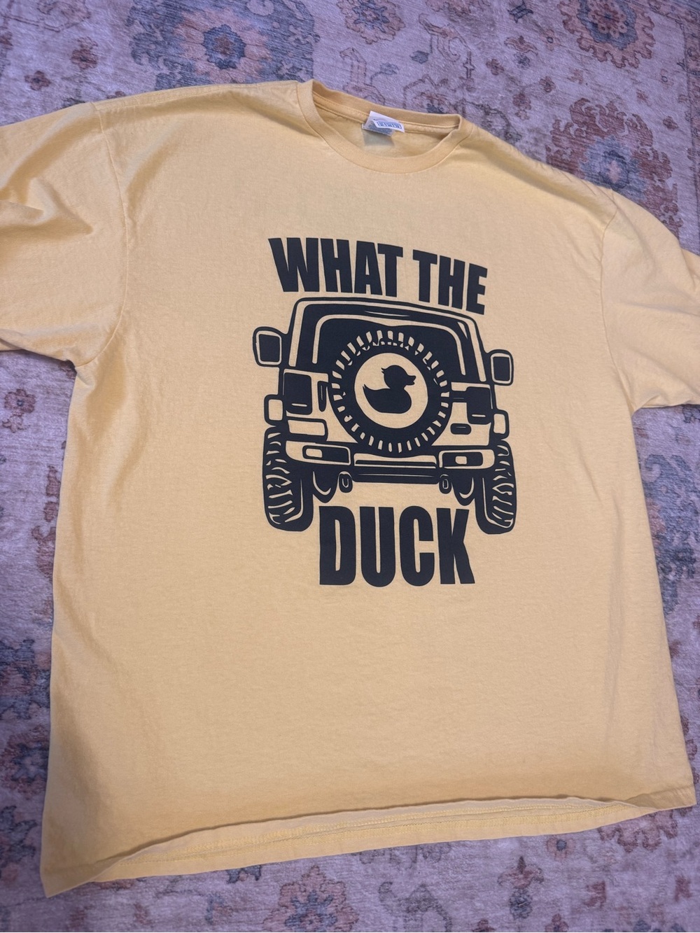 Yellow Jeep “What The Duck' Graphic Tee